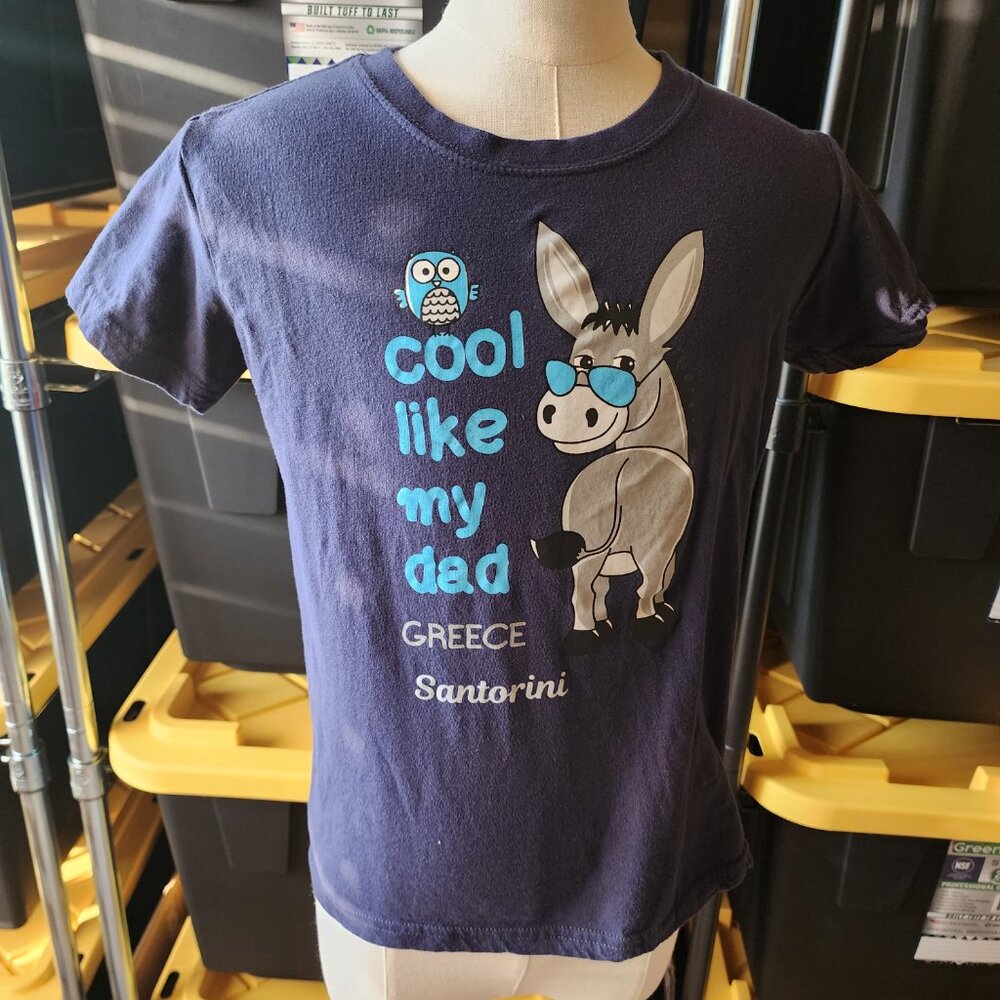 Kids Santorini Greece Tee – “Cool Like My Dad” – Size 9/10 - Picture 4 of 15